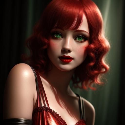 1920s Flapper in Speakeasy: Charcoal Fantasy Drawing