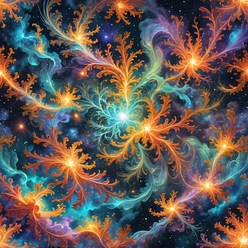 Vibrant Elemental Ions Dance in Cosmic Sky
