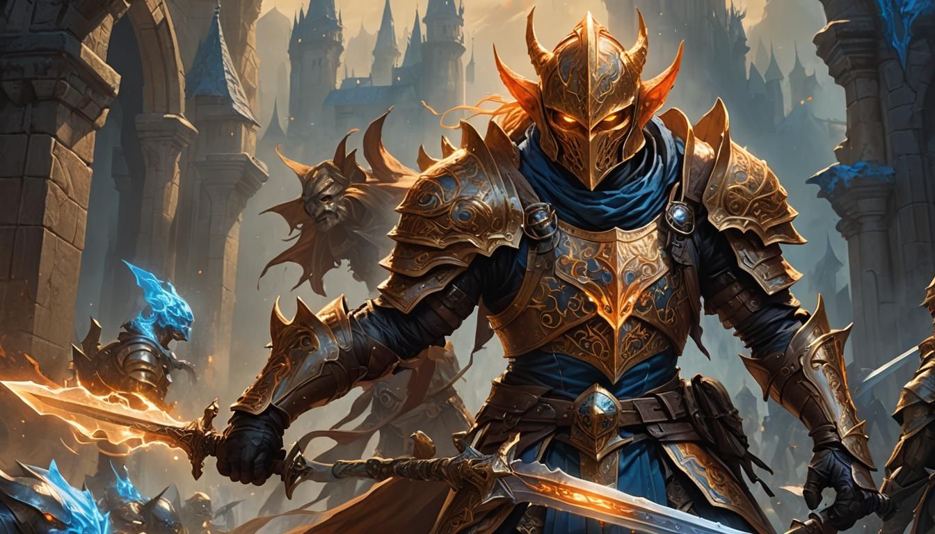 Heroic Hobgoblin Knight with Mystical Sword