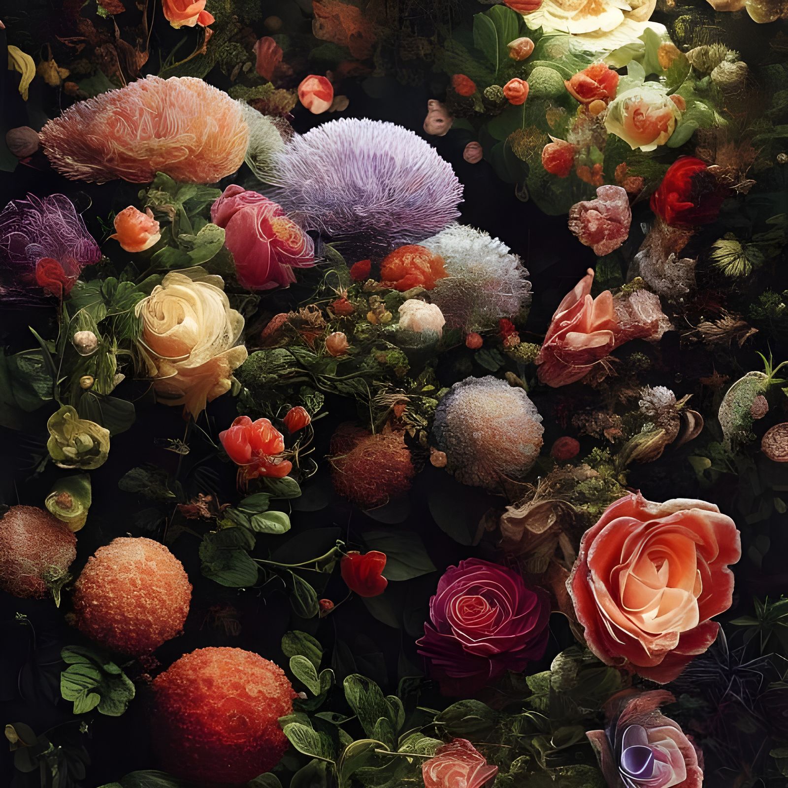 Fractal Flowers in Dreamy Soft Light: Digital Art