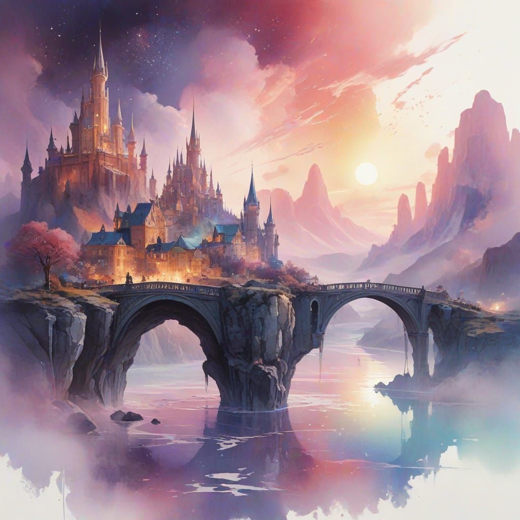 Crystal Spire in Enchanted Twilight Realm