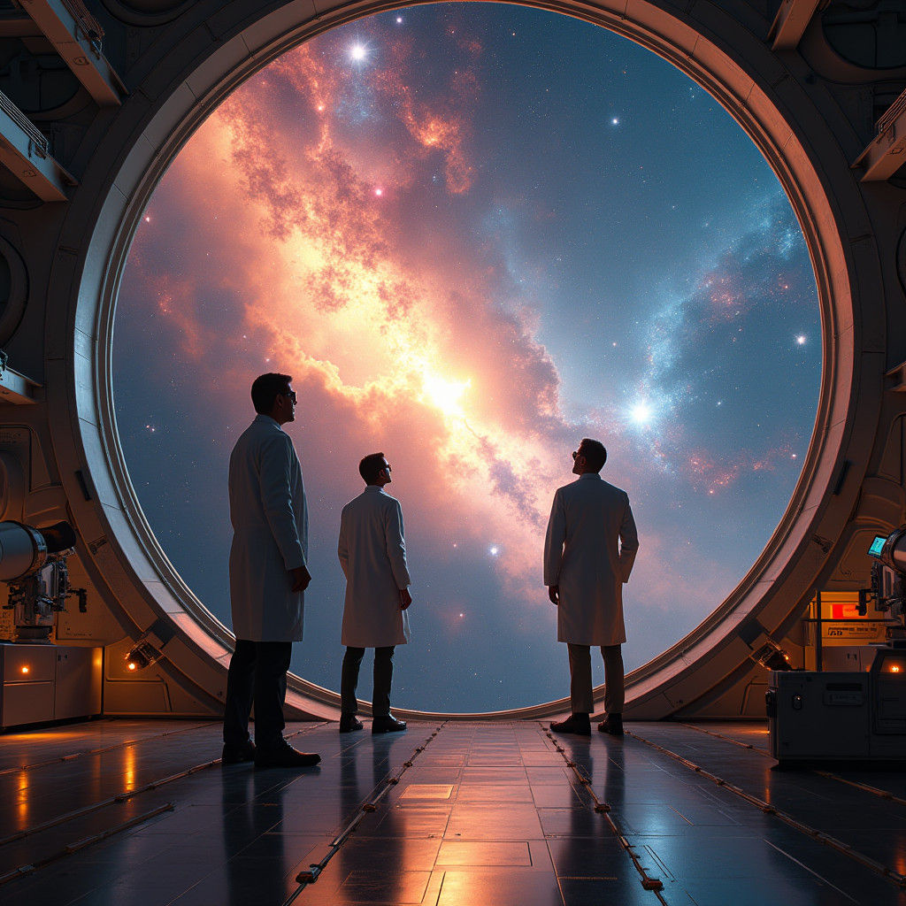 Cosmic Event Observed from Futuristic Space Observatory