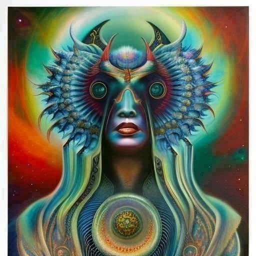 Mystical Hybrid Creature in Surrealist Oil Painting