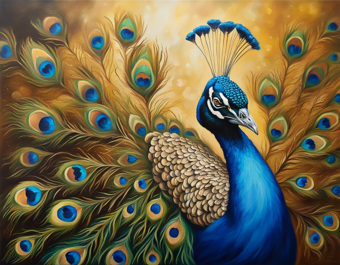 Portrait Of Elegant Peacock