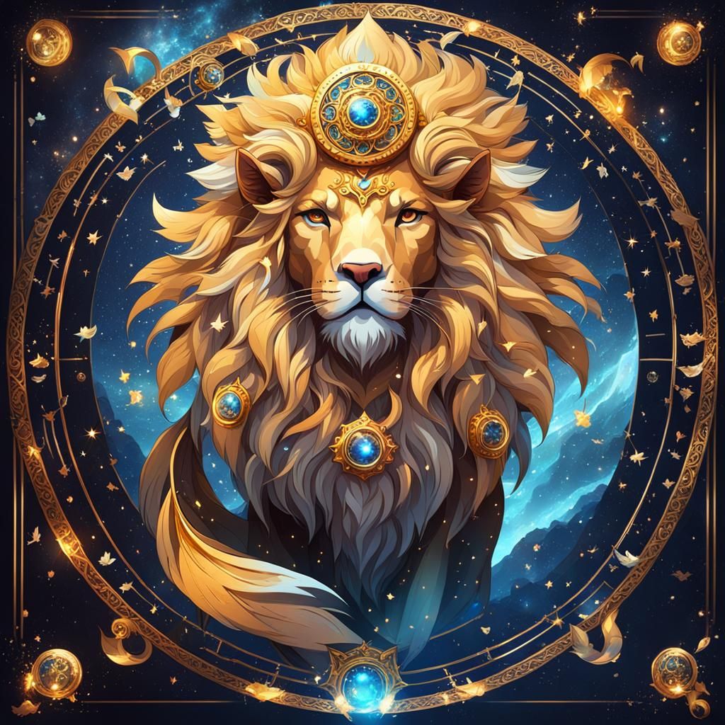 Dreamy Zodiac Guardian in Splash Art Style