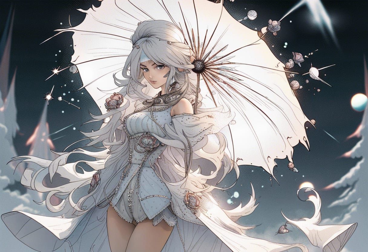 Snowy Jewel Girl in a Candy Art Style