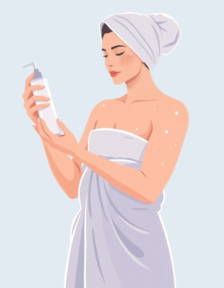 Serene Bath Time Moment in Bauhaus Style