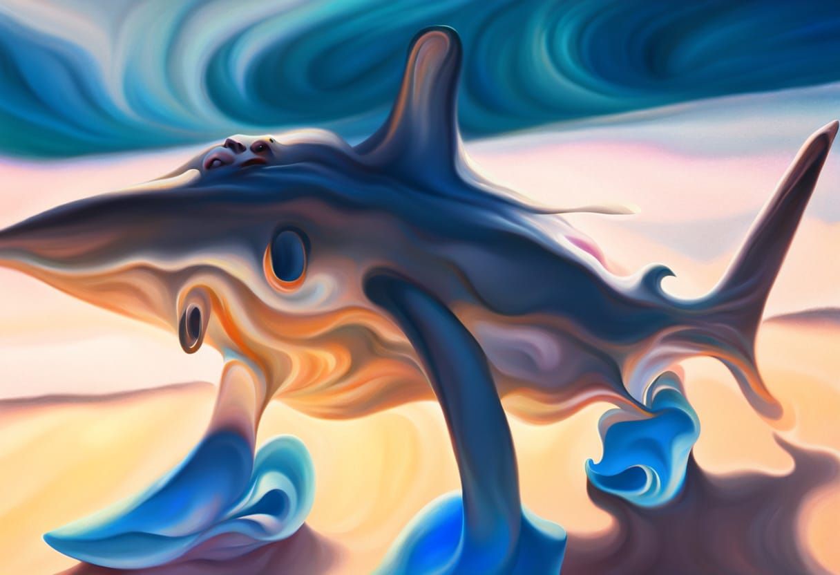 Surrealist Singer in Vibrant Oil Painting