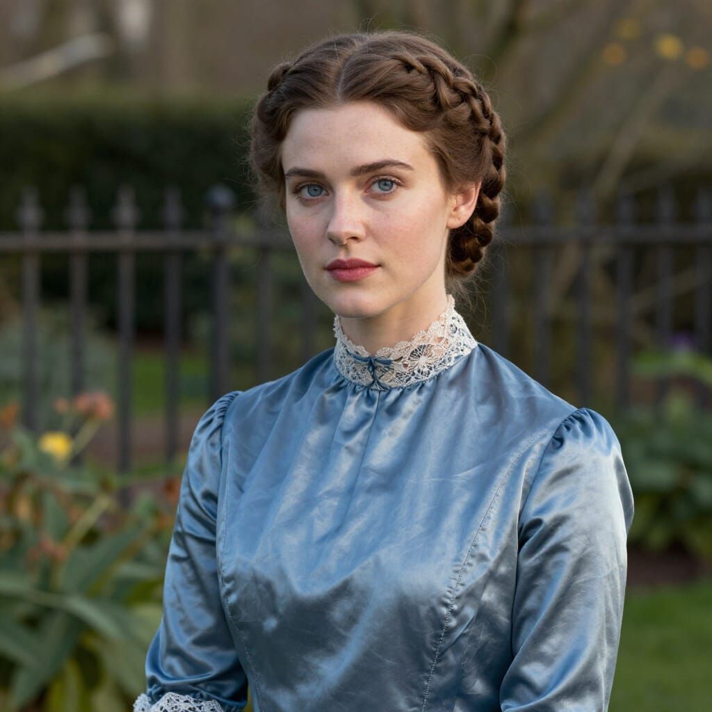 Photorealistic Portrait of Nancy Austin in 19th Century Gard...