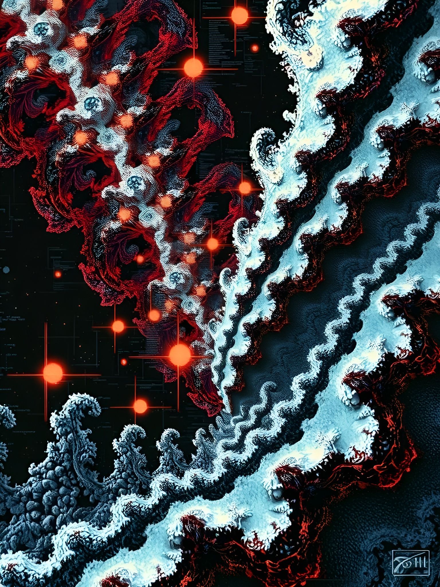 Recursive Fractal Collage with Aural Psychosis Elements