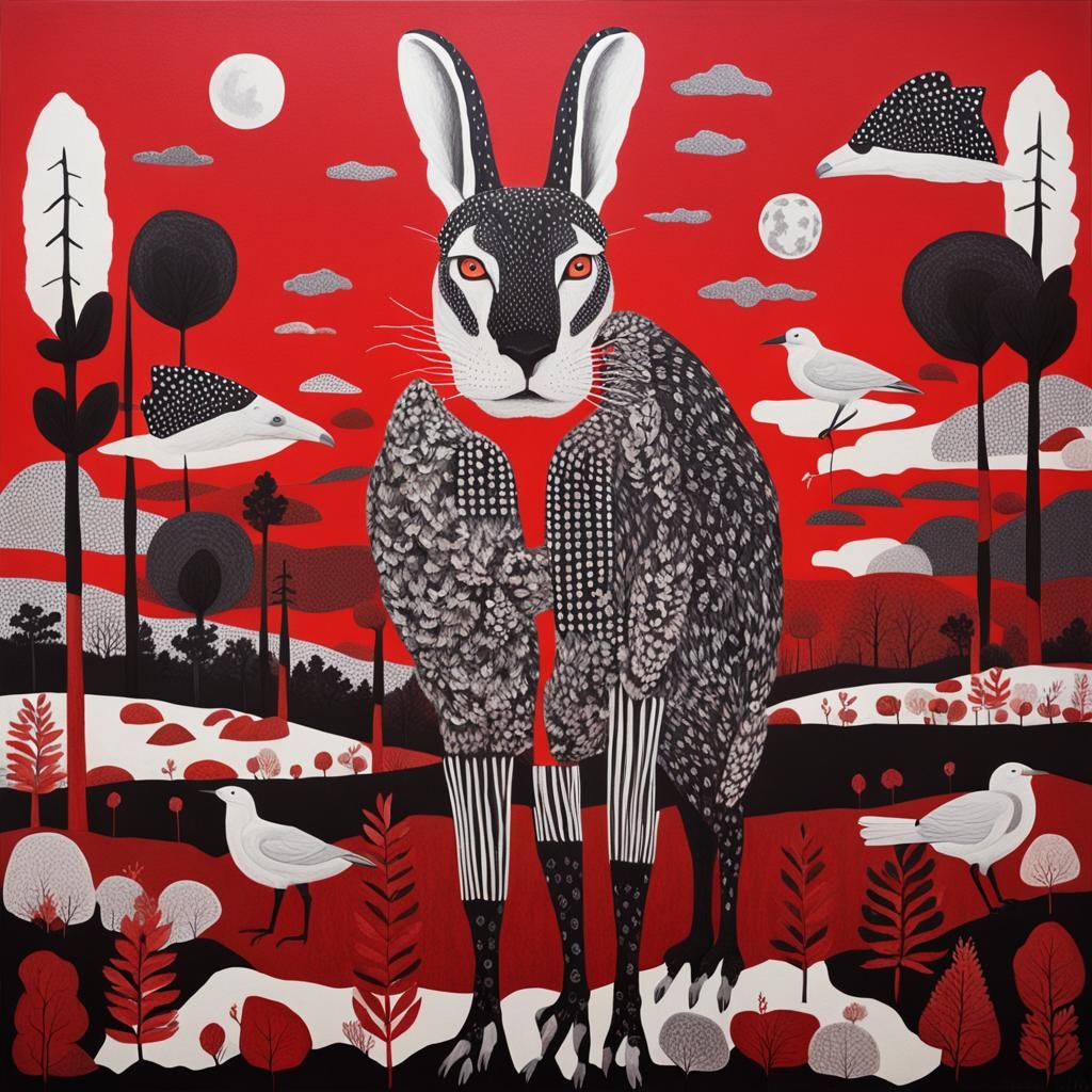 Animal Nature: Surreal Outsider Art Portrait