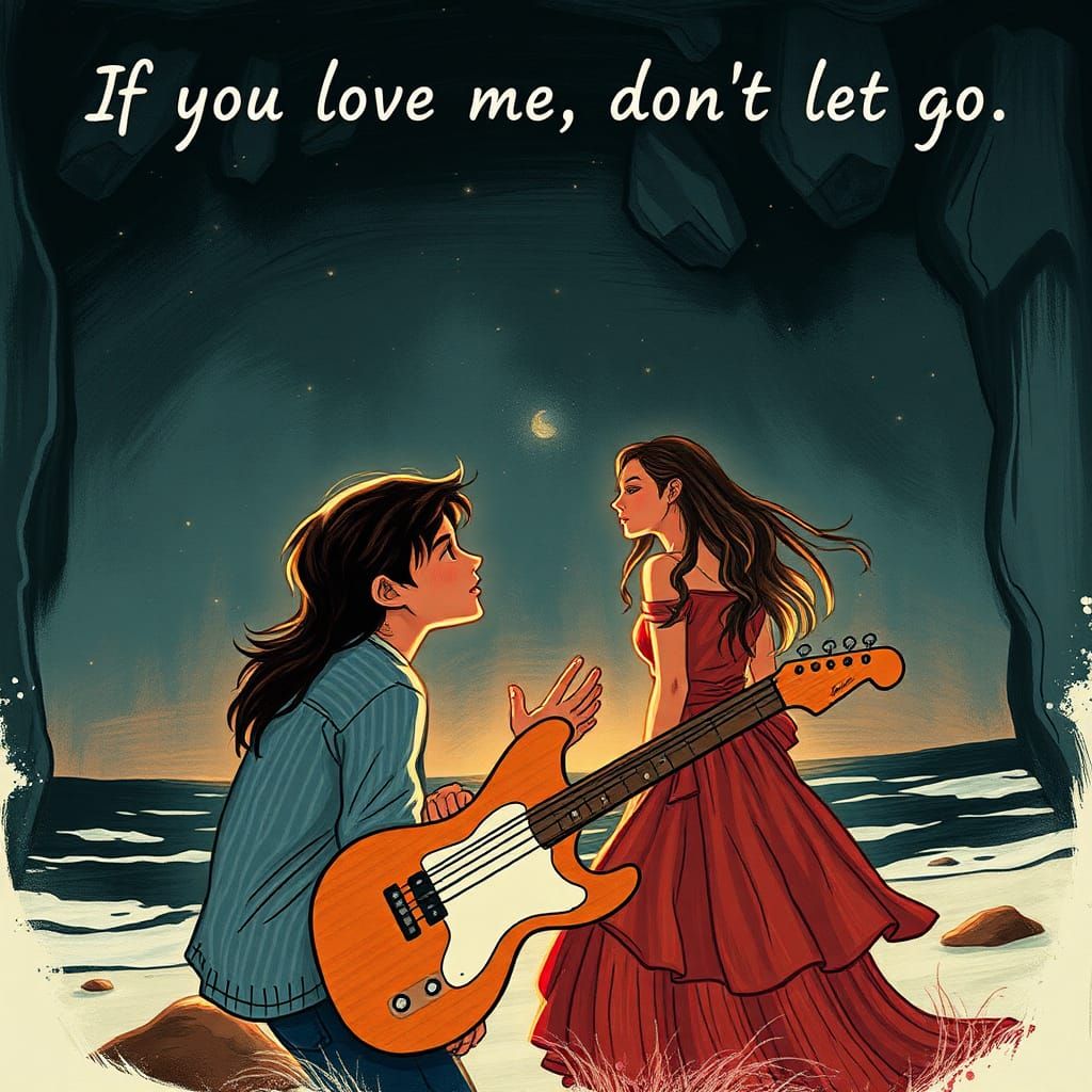 Minimalist Text Art: Hold On To Me