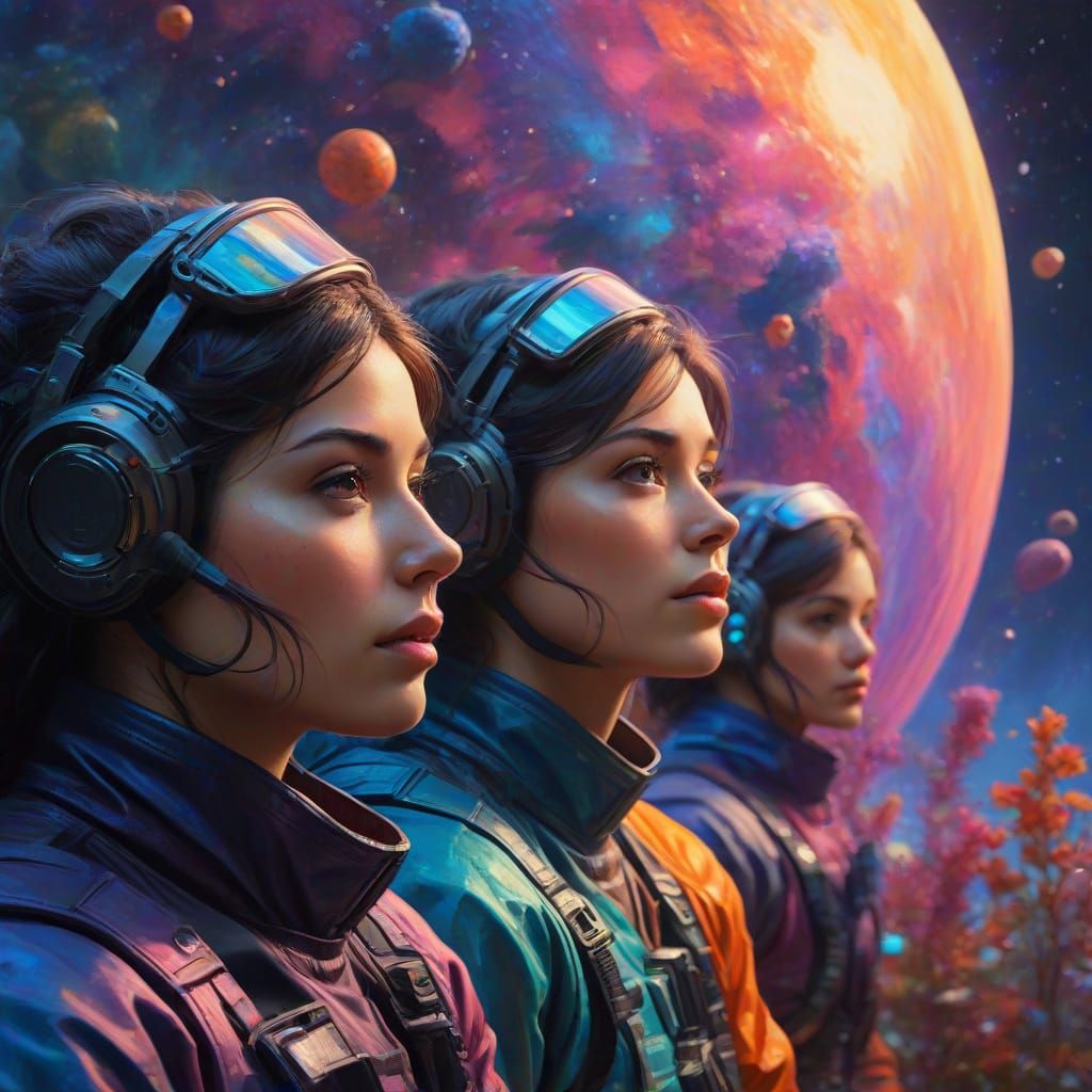 Starship Crew Observes Bioluminescent Planet: Neo-Impression...