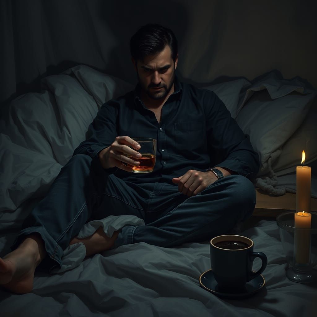 Midnight Reflections in a Smoky Bedroom