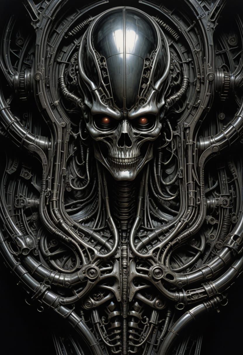 Cyberpunk Biomechanical Art