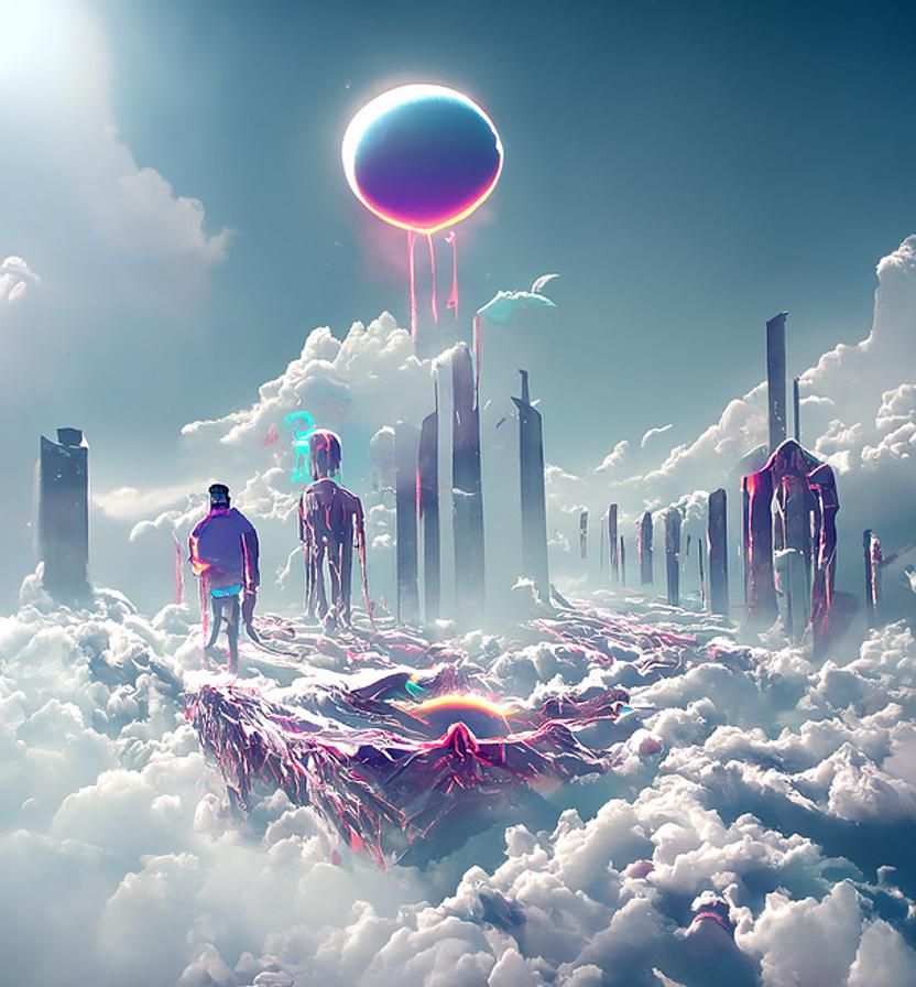 Digital Afterlife: A Hyperdetailed Psychedelic Masterpiece