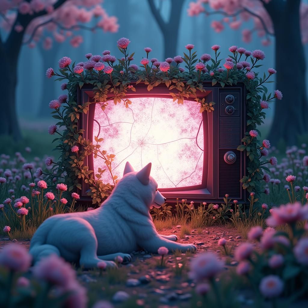 Nature Reclaims Technology in Anime-Inspired 3D Art