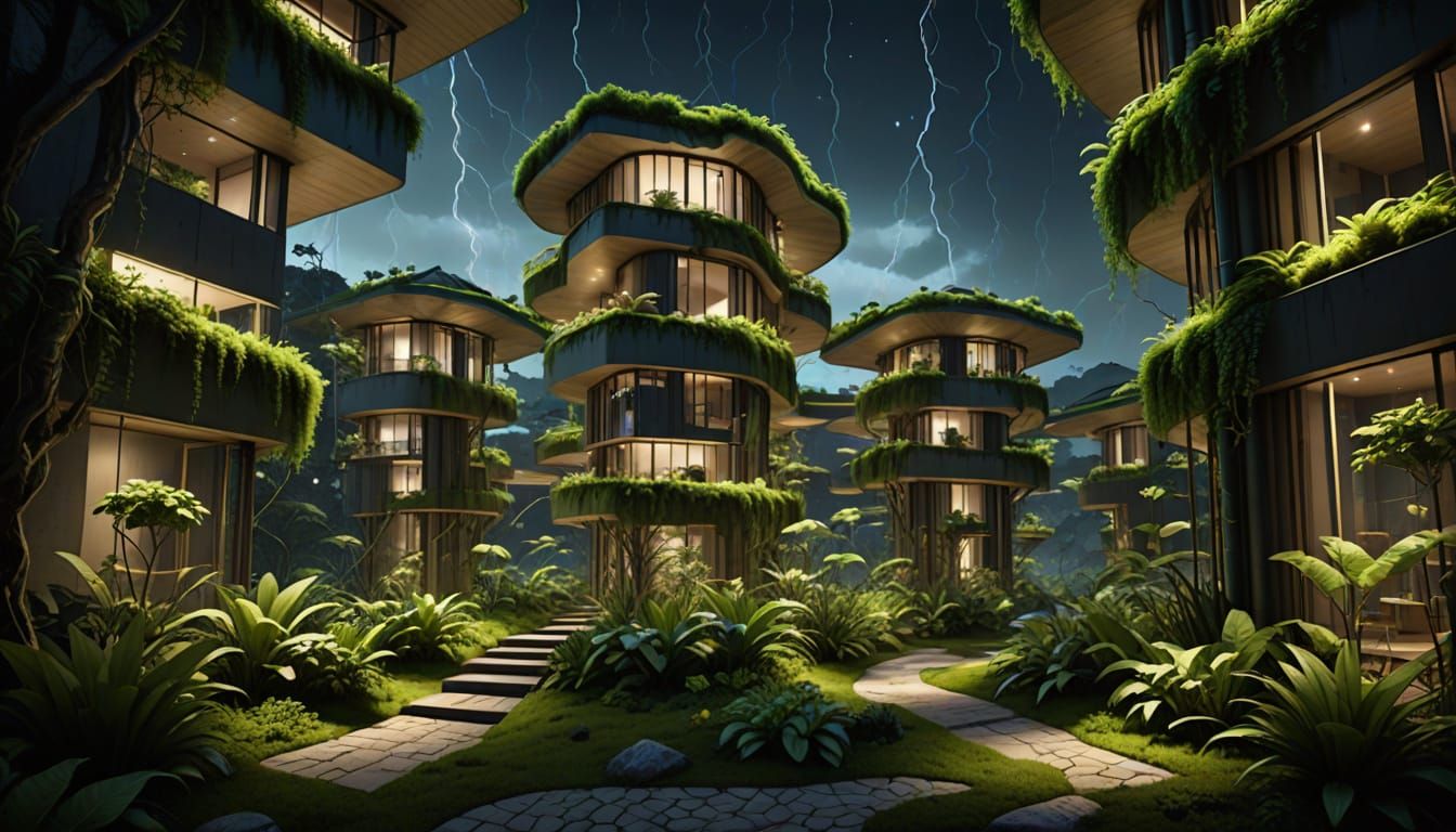 Futuristic Asian-Inspired Hidden City Homes