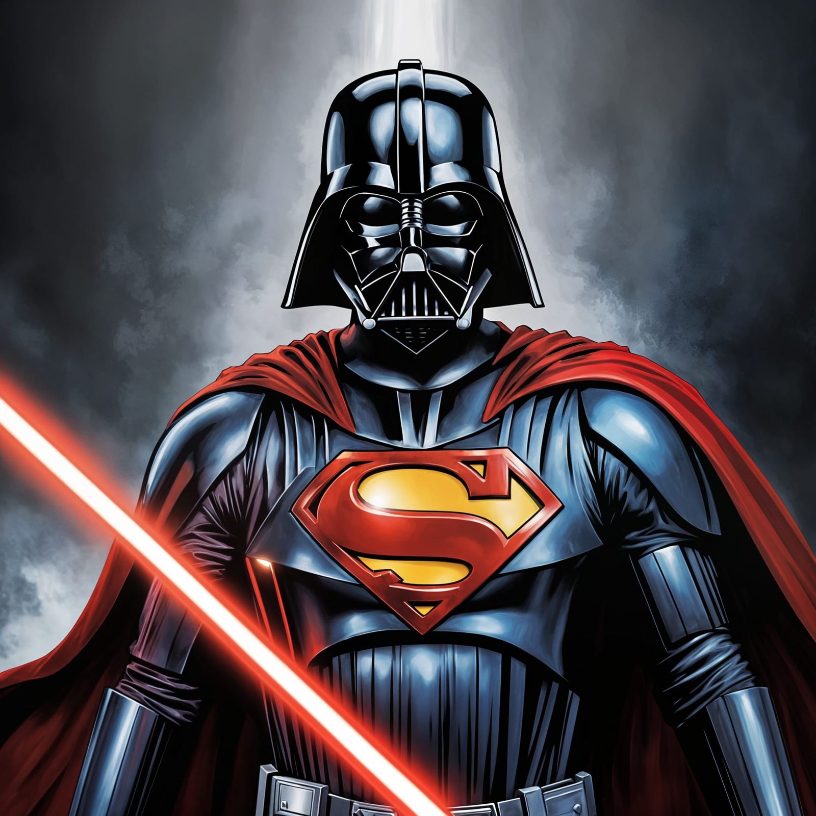 Superman as Darth Vader Digital Art