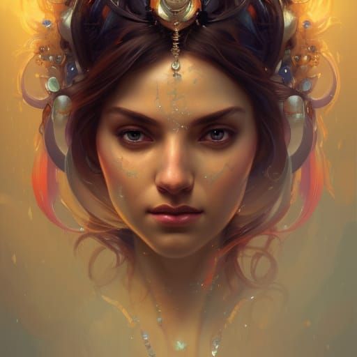 Goddess of the Universe in Hyperdetailed Digital Art