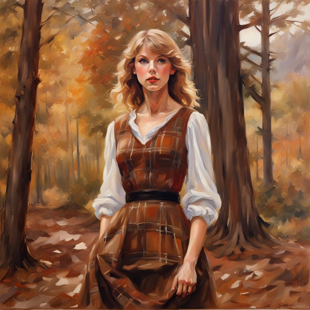 Taylor Swift Evermore Portrait in Sargent Style