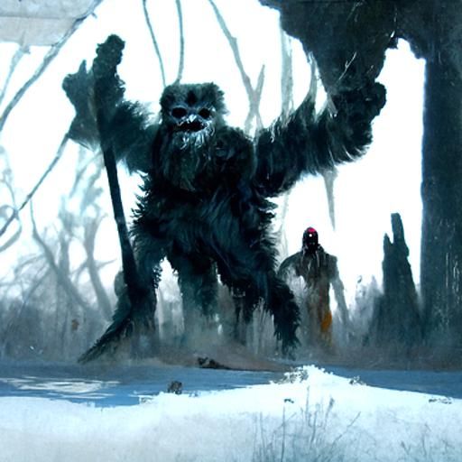 Sinister Yeti Terror in the Yukon Landscape