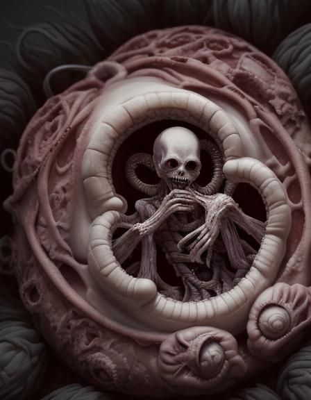 Cursed Alien Fetus Photo: Creepy Digital Art