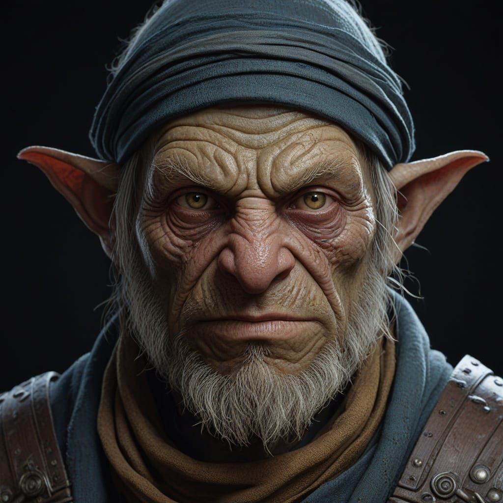 Grim Goblin Warrior in Earthy Hues