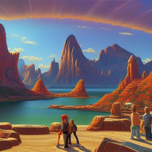 Futurama Cast as Oil Painting