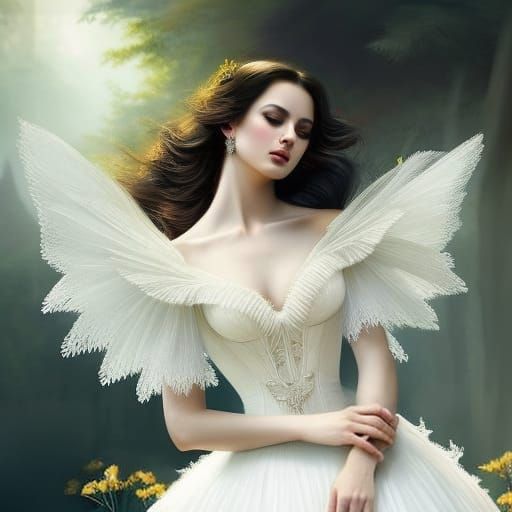 Graceful Ballerina Pirouette in Dreamy Flower Meadow