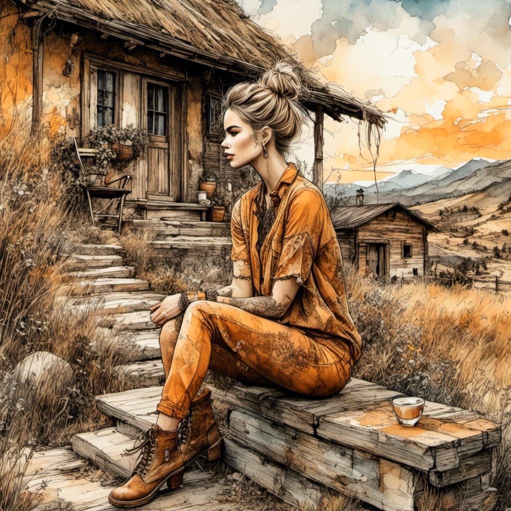 <lora:Art Ink Drawing:1.0>