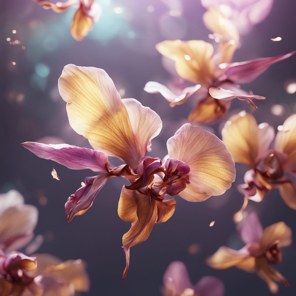 Fairies' Wings Resemble Dried Orchid Petals in Splash Art