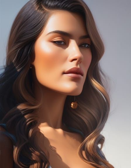 Beautiful,serious looking dark blonde young woman