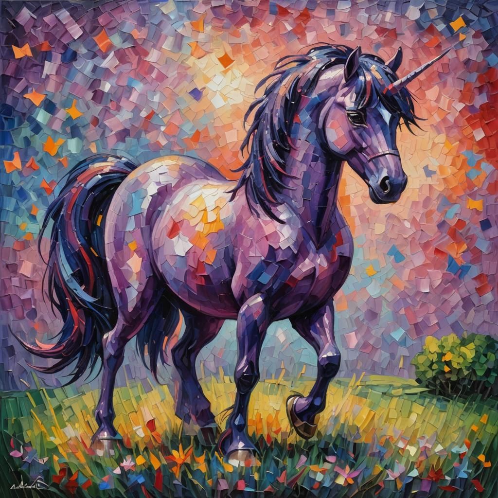 Twilight Sparkle in Expressionist Impasto Oil Painting
