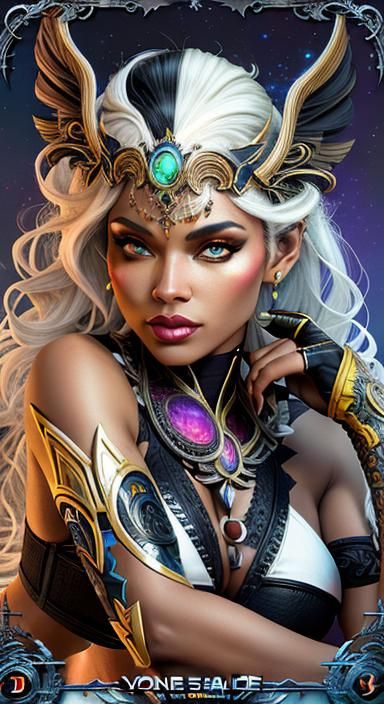 Moonlit Beach Pinup in Underground Comix Style