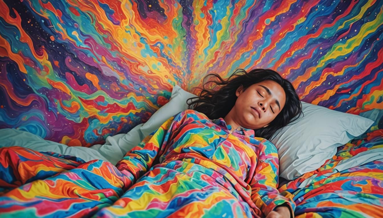 Distorted Reality: Asleep with Colorful Aura