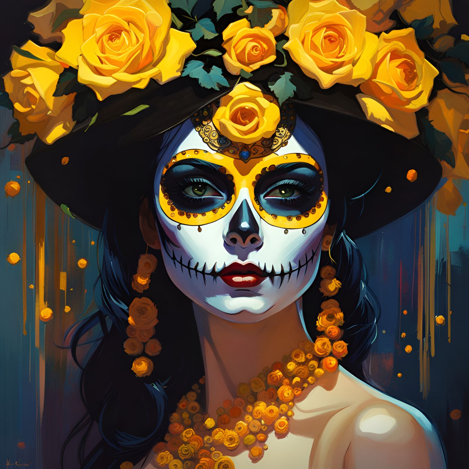 La Catrina Maquillaje Posa