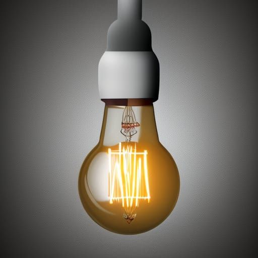 Simple Lightbulb Generated by AI