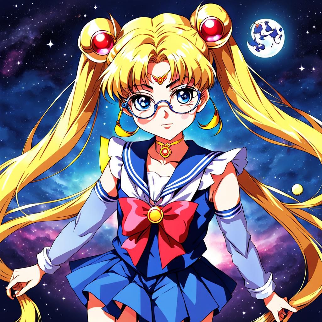 Sailor Moon Style Girl in 80s Anime Style