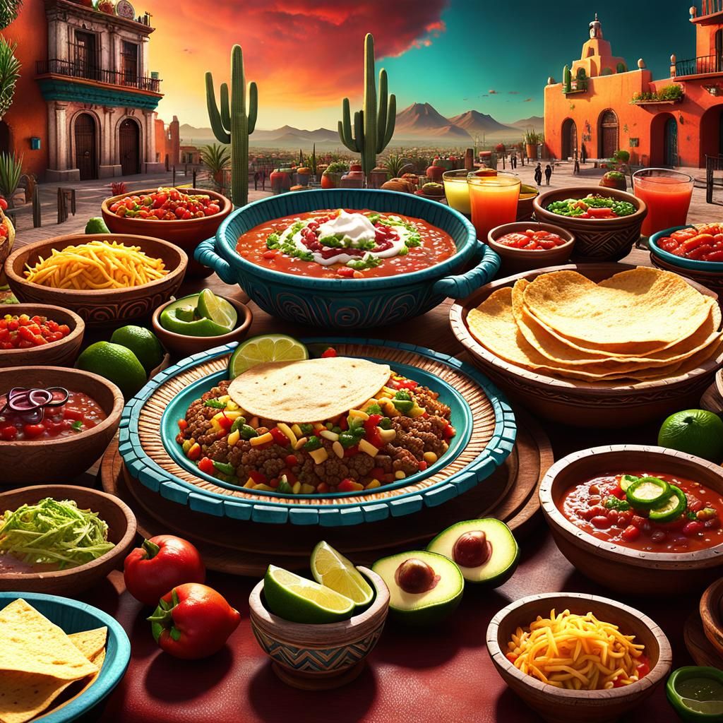 Cinco de Mayo: Traditional Mexican Food Art
