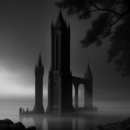Ethereal Gothic Bridge Transcends Mysterious Fog