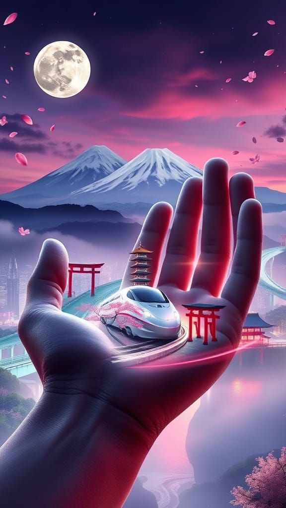 Gentle Giant's Dreamlike Japan in Traditional Tattoo Style