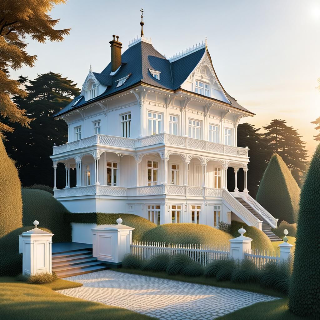 Edwardian Spa Architecture in Germany: Gouache Sketch