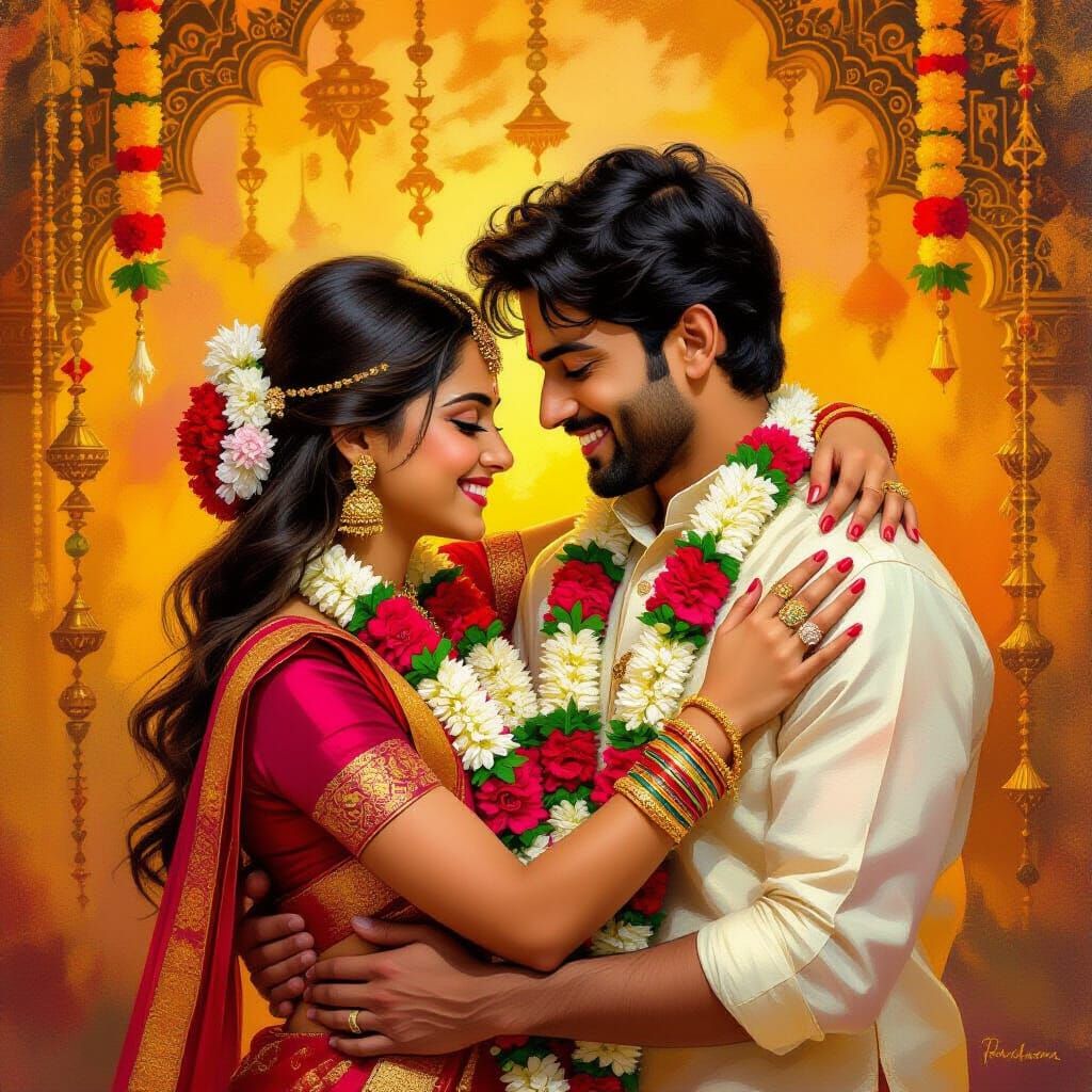 Brother and Sister Embrace at Rakshabandhan Festival