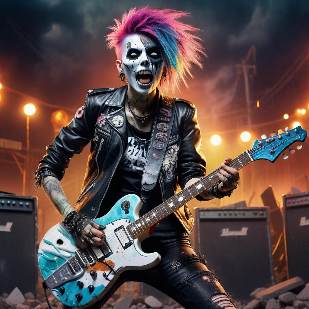 Ghostly Demonic Punk Rocker