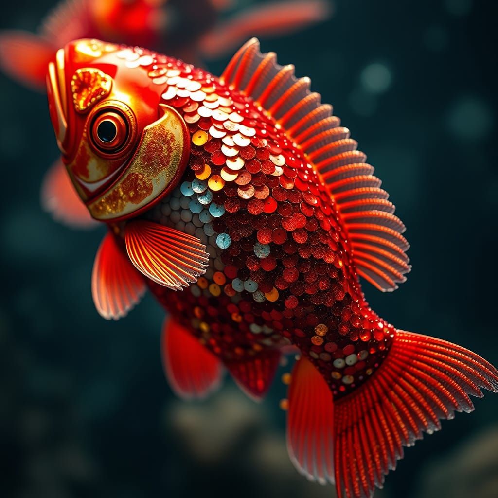 Spectacular Fish in Vibrant Sequins