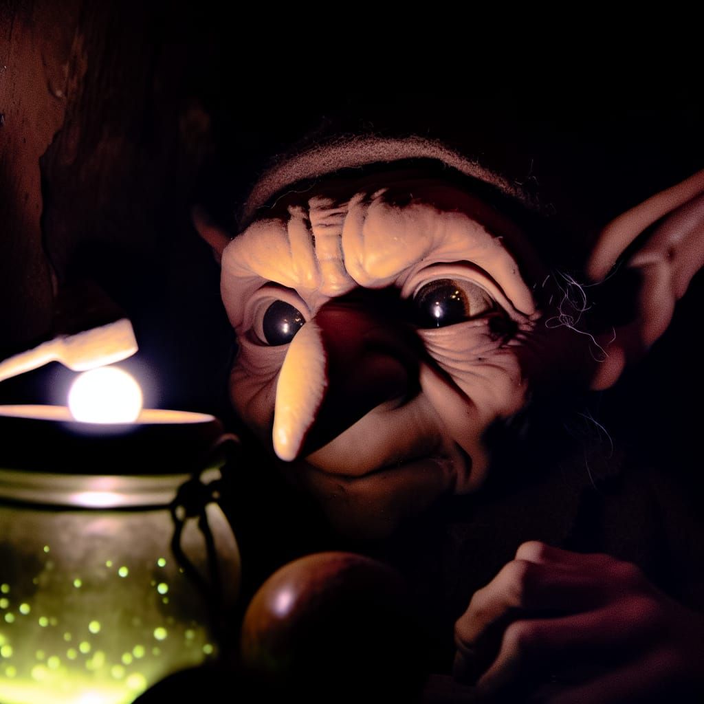 Hobgoblin Mixing Up Some Glow-in-the-dark Hooch to please the Hopping Momma