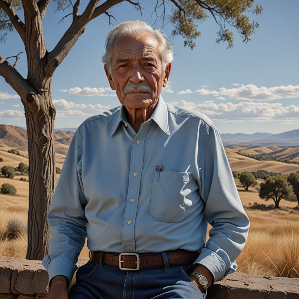 Portrait of a Gentleman in a Chilean Landscape