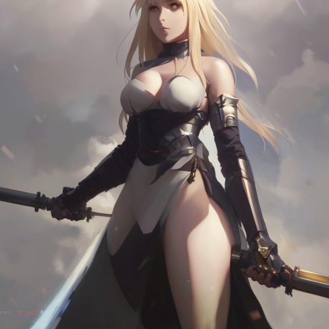 Saber from Fate: Anime Portrait in 8k Resolution