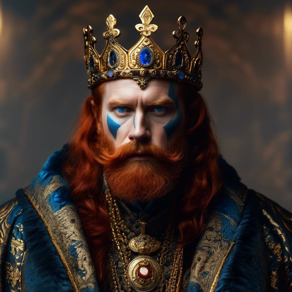 King with Opal Crown in Volumetric Lighting